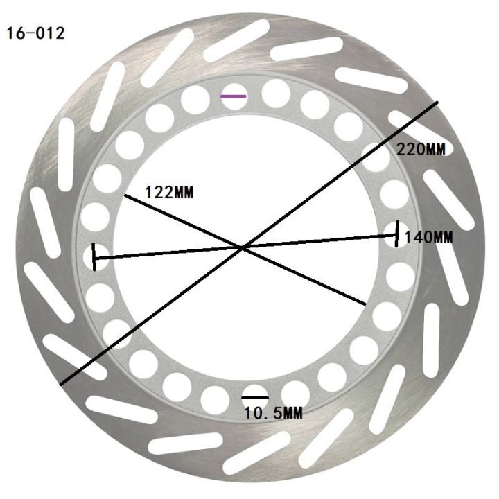 จานล้อเบรคท้ายจักรยานยนต์220มม-สำหรับ-honda-ax-1-nx250-1989-1997