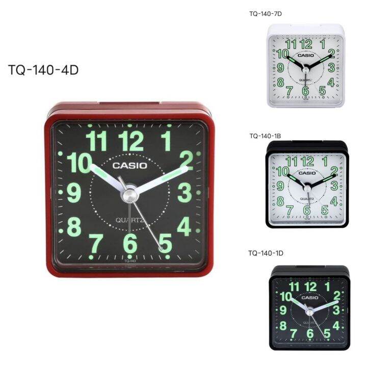 [CASIO] SMALL ALARM CLOCK ⏰ CASIO STANDARD RESIN ALARM CLOCK TQ140 1B / 1D / 4D / 7D Lazada