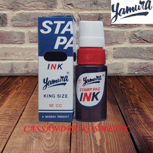 STAMP PAD INK / TINTA STAMPEL YAMURA 50CC KING SIZE MERAH Lazada