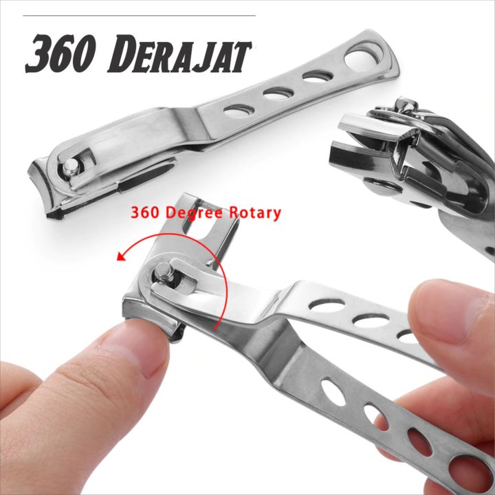 Heavy Duty 360 Degree Rotary Stainless Steel Sharp Blade Nail Clipper