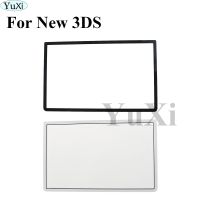 YuXi 1pcs Black White Top Screen Frame Lens Cover LCD Screen Protector Film For Nintend New 3DS Console