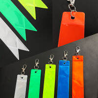 1Pcs Car PVC Reflective Pendant Bag Keychain Night High-gloss Safety Marker Colorful Reflective Strip Reflector Ornaments