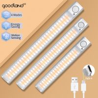 Goodland Led Night Light With Motion Sensor Smart Closet Light USB Rechargeable Nightlight Wireless Cabinet Lamp For Room Wall Night Lights