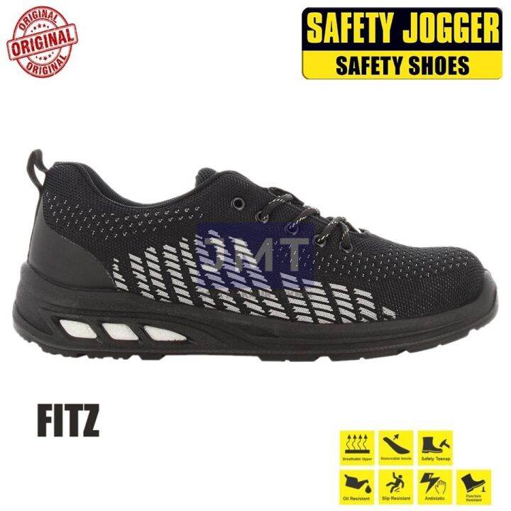Sepatu Safety Jogger Fitz Black Grey Navy Original Lazada Indonesia
