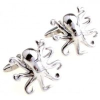 【sought-after】 Amamia mall Siver Devilfish Cufflink คัฟฟ์ลิงก์2คู่ Gratis Ongkir โปรโมชั่น