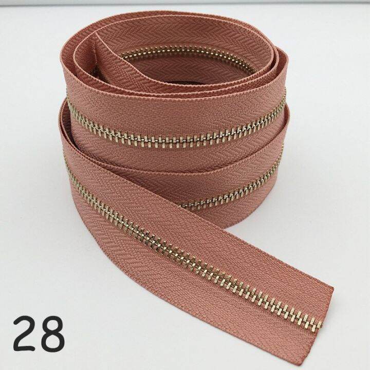 1-2meters-3-metal-zippers-with-slider-gold-teeth-zips-tape-for-clothing-purse-zipper-repair-kit-diy-sewing-material-accessories-door-hardware-locks-f