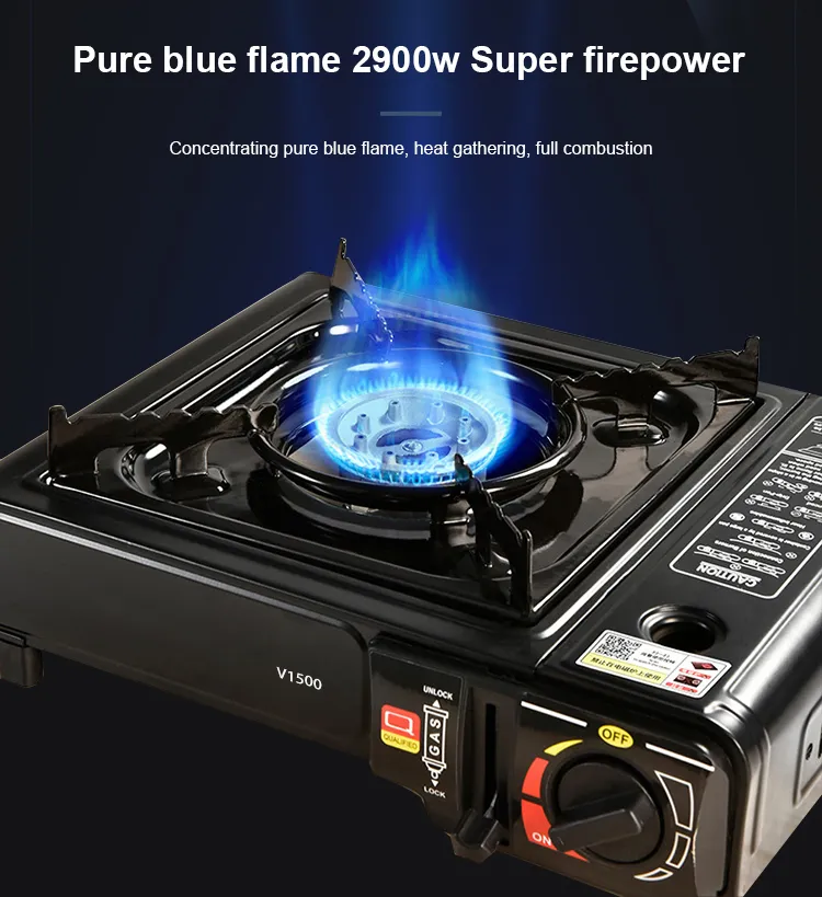 Camping Stove with Carrying Case Portable Propane or Butane Stove