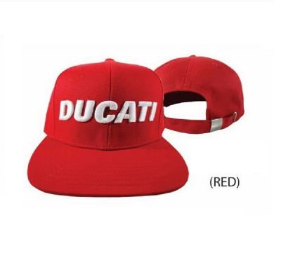 DUCATI หมวกแก๊ปปีกแบนทรงฮิพฮอพ DCT50 002LGสีแดง