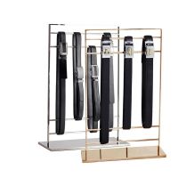 Steel Stainless Frame Exquisite Display Belt Rack for Men Scarves Holder Storage Shelf Organizer Metal