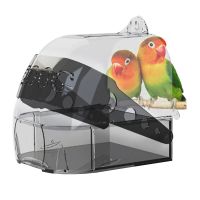 1 Pcs Parrot Shower Large Bathroom Bird Cage Supplies Multi-purpose Bath Room Sleeping Nest Feeding Box Tiger Skin Bird Bath tub