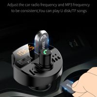 T66S Car MP3 Music Player Bluetooth-compatlble 5 0 receiver FM transmitter Dual USB Charger U disk TF Card lossless Music