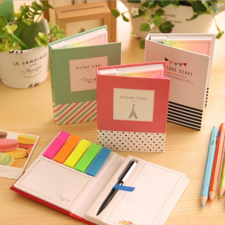 creative-hardcover-memo-pad-notepad-sticky-notes-architecture-stationery-diary-notebook-office-school-supplies-pen