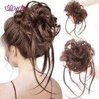 HUAYA Synthetic Messy Bun Hair Piece Donut Chignon Updo Scrunchies Fake Wavy Wrap Elastic Extensions