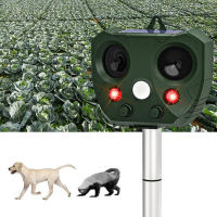 Electronic Animal Repeller เครื่องตรวจจับการเคลื่อนไหว PIR แบบเหนี่ยวนำอินฟราเรด Solar Mouse Repellent for Garden Yard