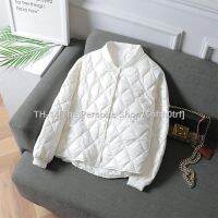 ✙♟ Small Thin Cotton Jacket Women Short Light Badminton Loose Baseball Down Slimmer Look Autumn Winter 2RUQ
