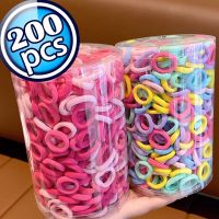 100/200PCS Women Girls Colorful Nylon Elastic Hair Bands Ponytail Hold Small Hair Tie Rubber Bands Scrunchie Hair Accessories Hair Accessories