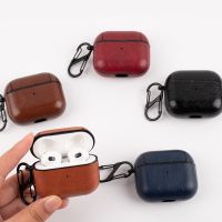 For Apple AirPods 3 Cover Business Style Leather Earphone Shockproof Case For Air Pods Pro 2 1 Wilress Headphone Charging Box