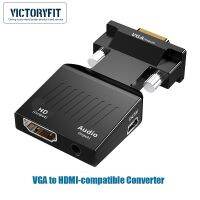 ○ VGA to HDMI-compatible Converter Adapter VGA to HDMI-compatible Video Adapter With 3.5mm Audio Cable For PC HDTV Projector