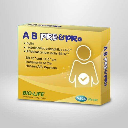 Mega We Care A B Pre&Pro Prebiotic And Probiotic (10ซอง) เมก้า วีแคร์ ...