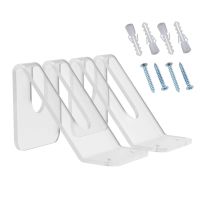 2Pcs Acrylic Kayak Paddle Rack Accessories Canoe SUP Kayak Paddle Rack Boat Paddle Wall Display Holder with Screw