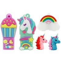 Cartoon New Unicorn Pen Drive 256GB 64GB 32GB Usb Flash Drive Pendrive Cute Rainbow Unicorn 16GB 4GB Memory Stick U Disk Gift