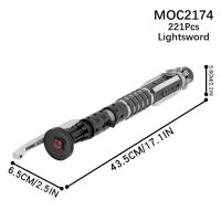 MOC2174พื้นที่ภาพยนตร์แสงดาบอิฐสงครามอาวุธเข้ากันได้อาคารบล็อกตกแต่งของเล่นสำหรับเด็กเด็กสร้างสรรค์ของขวัญ DIY