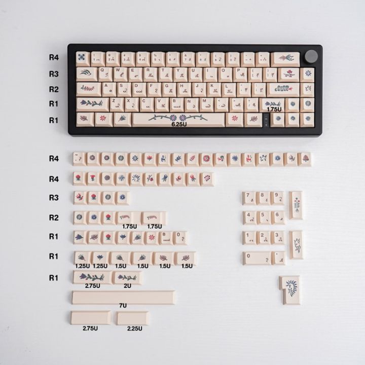 large-set-manuscript-theme-pbt-dye-sub-keycaps-diy-custom-cherry-profile-keycap-for-mechanical-keyboard-gmmk-pro-rk61
