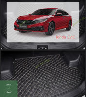 แผ่นรองกระโปรงหลังรถ Trunk Mats FOR HONDA CIVIC แผ่นยางปูรถ ป้องกันไม่ให้ตัวรถสกปรก กันน้ำกันกระแทกป้องกันรอยขีดข่วนและทนต่อสารเคมี สี Black and Beige