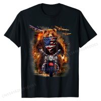 T-Shirt, Grizzly  in America Bandana Riding Motorcycle Tshirts Tops Shirt Fitted Cotton Customized cosie Boy