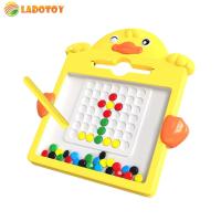 Durable Magnetic Drawing Board Cartoon Design Steel Ball Drawing Board with Magnetic Pen and Beads Montessori Education Toy for Child Toddler