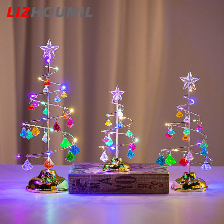 lizhoumil-โคมไฟโต๊ะคริสตัล-led-ประดับต้นคริสต์มาสไฟโต๊ะทำงานตกแต่งสำหรับตกแต่งวันหยุด