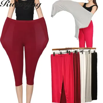 XL-7XL Large Size Women Pants Spring Summer Ice Silk Elastic Waist