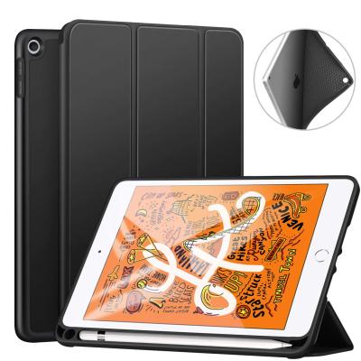 Case สำหรับ iPad Mini 5 2019 พร้อมที่ใส่ดินสอน้ำหนักเบา TPU Soft back และ Trifold Stand Smart Cover พร้อม Auto SLEEP/Wake,ป้องกันสำหรับ iPad Mini 5th