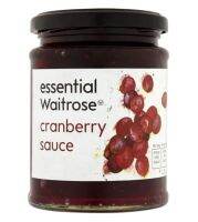 Waitrose Essential Cranberry Sauce 305g. เวทโทรส เอสเซนเชี่ยล ซอสสำหรับราดอาหาร รสแครนเบอร์รี่