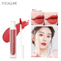 FOCALLURE มาใหม่กำมะหยี่สีแดงเคลือบลิปสติกของเหลวกันน้ำติดทนนาน 9 สีตัวเลือกลิปสติกแมตต์ลิปสติ๊ก