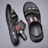 Topvivi Men Sandals Sports Luxury Brand Leather Soft Men Summer Slippers Beach Shoes Outdoor Non-Slip Sandals Men Summer 2023