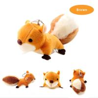 Littleตุ๊กตากระรอกของเล่นกำมะหยี่ยัดไส้มินิโลหะพวงกุญแจจี้ขนาดใหญ่Tail Shape Decorสำหรับรถบ้านกระเป๋า