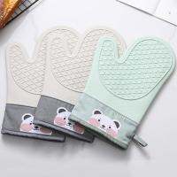 1Pc Durable Insulation Gloves Easy to Clean Anti-scald Cartoon Patterns Oven Baking Hot Pot Mitts Potholders  Mitts   Cozies