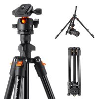 K F Concept 64 inch/163cm Camera Tripod Lightweight Aluminum Travel Outdoor Tripods with 360° Ball Head Load Capacity 8kg/17.6lb