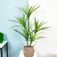 8855cm Large Artificial Dracaena Plants Tropical Potted Tree Fake Plastic Palm Leafs Cycas Plant For Home Garden Indoor Decor