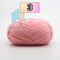 ไหมพรม? คอตตอนนม4ply/ milk cotton yarn 4ply 50 Grams/Ball For Knitting Hand Knitting Crochet DIY? js99