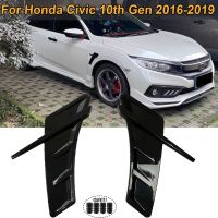 ครีบฉลามแผ่นครอบช่องระบายอากาศ2ชิ้น Se Fender อเนกประสงค์สำหรับ Honda Civic 10Th Gen 2016 2017 2018 2019 2020ตกแต่งรถยนต์