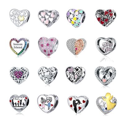 [COD] Ziyun hot s925 silver love beads collection picture Valentines Day diy beaded accessories wholesale