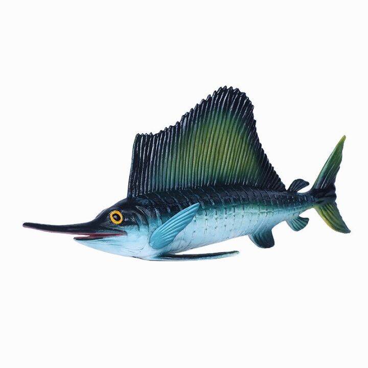 Simulation model of Marine biological swordfish toy animals solid