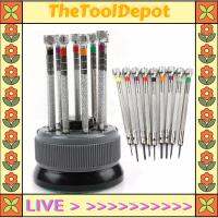 TheToolDepot ชุดชุดเครื่องมือซ่อมไขควงไขควงนาฬิกา9ชิ้น0.8มม. 2.0มม. สำหรับนาฬิกาแก้ว