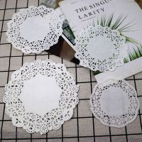 【CC】 100Pcs 4.5/5.5/6.5/7.5inch Round Paper Doilies Tableware Placemats Mats Table Decoration