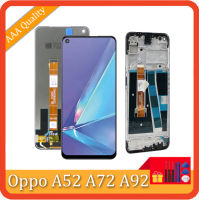 6.5 "หน้าจอเดิมสำหรับ Oppo A72 A92จอแสดงผล LCD อะไหล่หน้าจอสัมผัสดิจิไทเซอร์ CPH2059 A52 Oppo พร้อมกรอบ