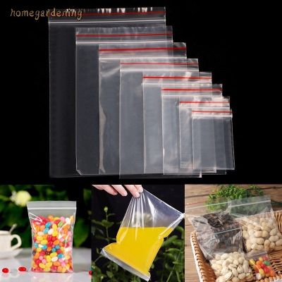 100 Grip Resealable Zip Lock Bags Self Seal Clear Plastic Poly Ziplock Bag 9Size