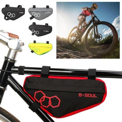 B-SOUL จักรยานสามเหลี่ยมกระเป๋ากันน้ำภูเขาจักรยานกรอบกระเป๋าด้านหน้าหลอดกรอบขี่จักรยานกระเป๋ากระเป๋าผู้ถือ Bycicle อุปกรณ์เสริม