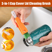 3-in-1 Cup Cover Lid Cleaning Brush Multifunctional Bottle Gap Cleaner
